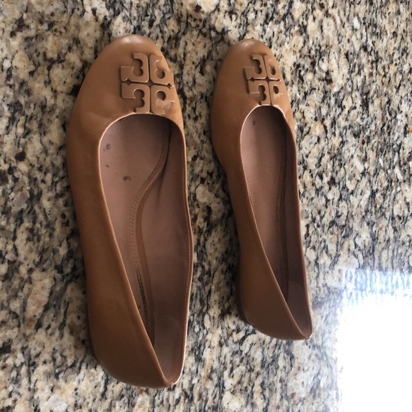 Tory Burch Lowell Ballet Flats - Tan - SIZE 9 - Picture 2 of 3